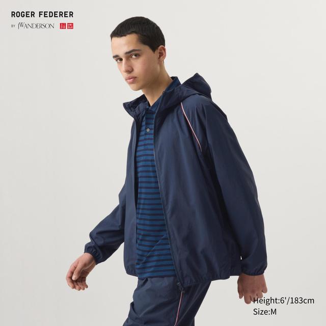 Mens Lightweight Parka with Water-Repellent Navy Medium UNIQLO US Product Image