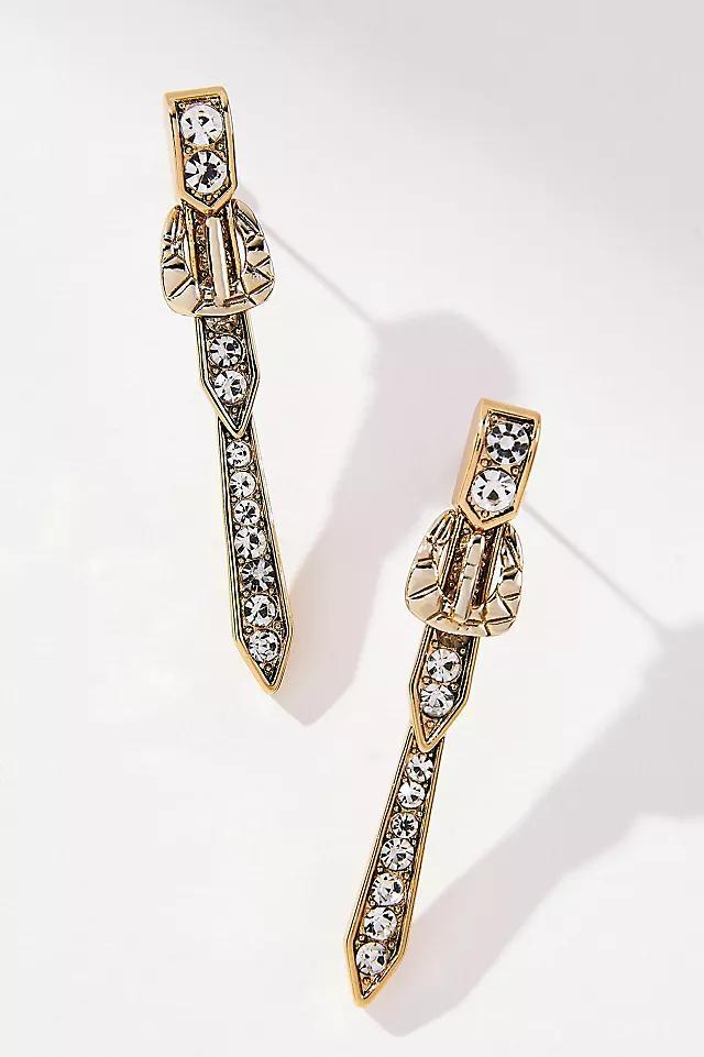 Pavé Buckle Drop Earrings Product Image