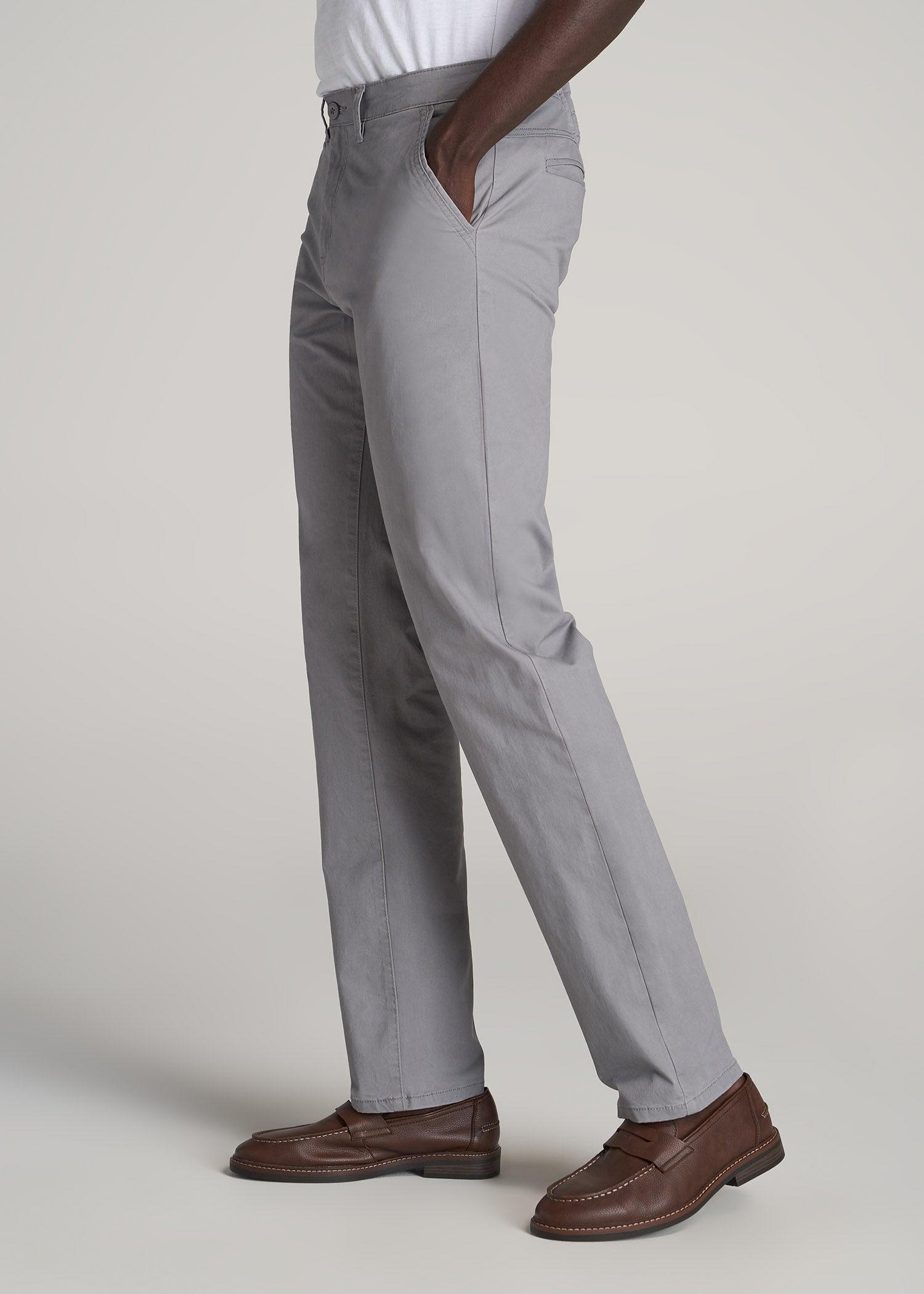 J1 STRAIGHT Leg Chinos in Pebble Grey - Pants for Tall Men Male Product Image