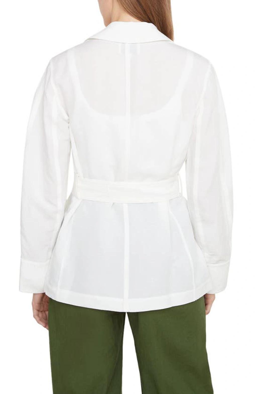 Belted Jacket In Optic White Product Image