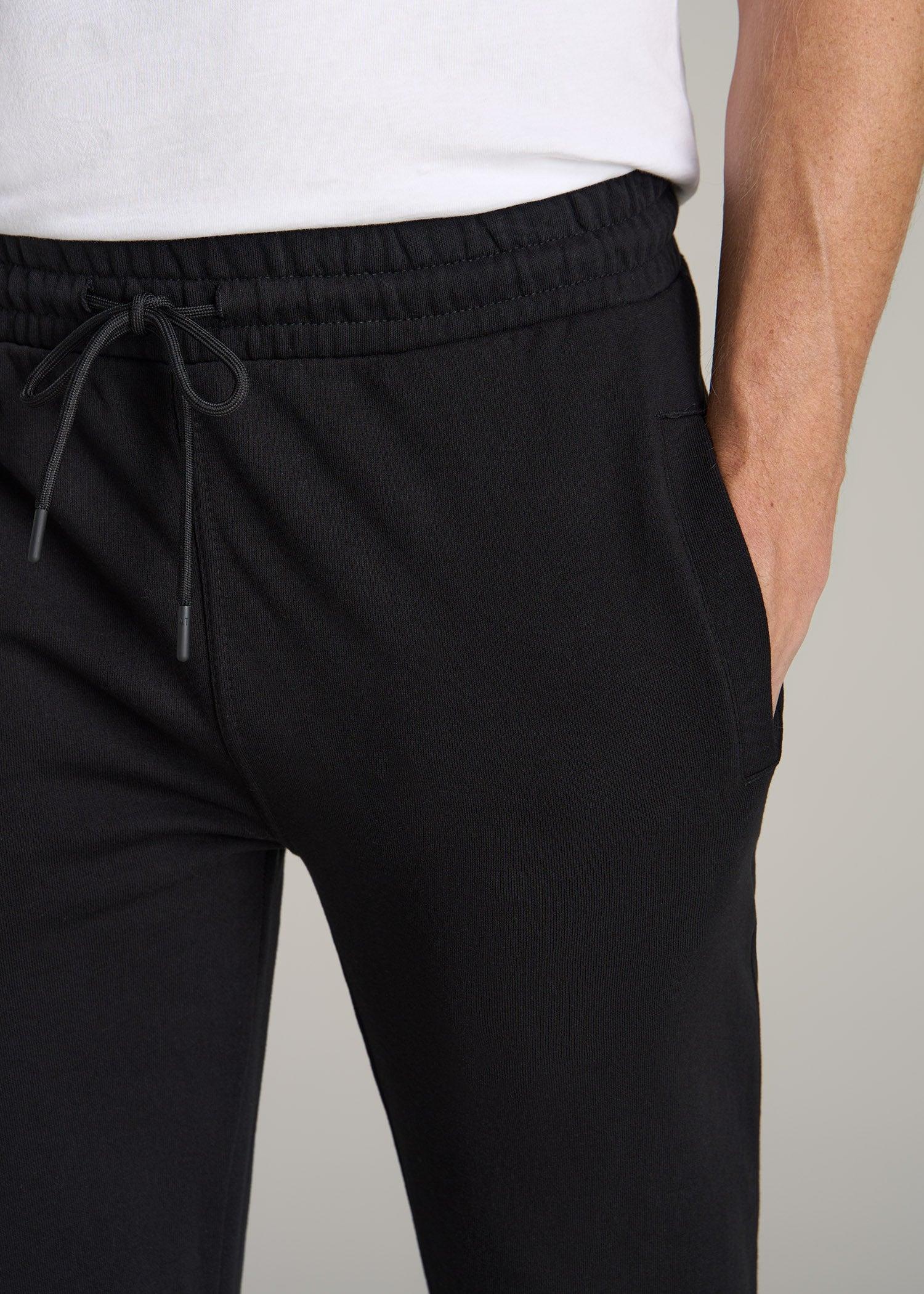 Wearever Fleece Elastic-Bottom Sweatpants for Tall Men in Black Male Product Image