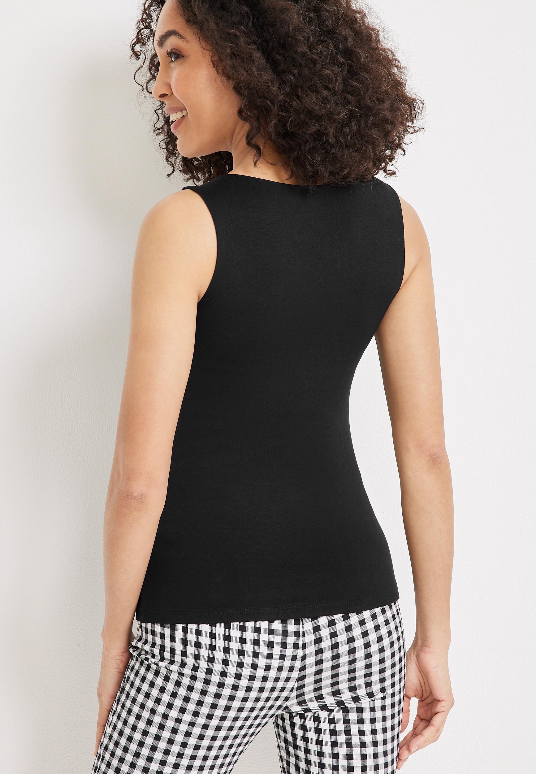 Simply Smooth Double Layer Square Neck Tank Top Product Image