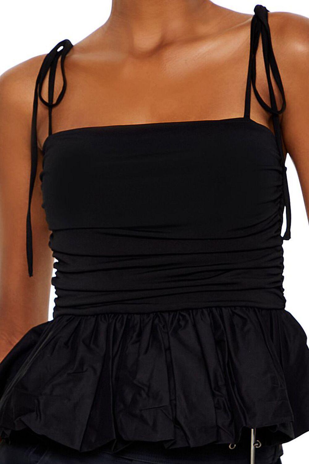 Tie-Strap Peplum Cami | Forever 21 Product Image