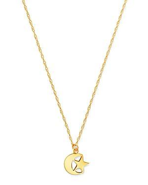 Saks Fifth Avenue Made in Italy Saks Fifth Avenue Women's 14K Yellow Gold Star & Moon Necklace  - female - Size: one-size Product Image