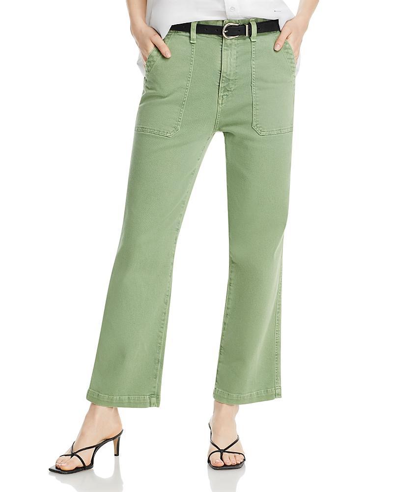 Ag Analeigh High Rise Straight Leg Jeans in Sulfur Forest Green Product Image