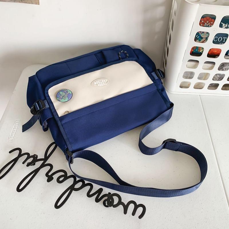 Lettering Flap Messenger Bag Product Image