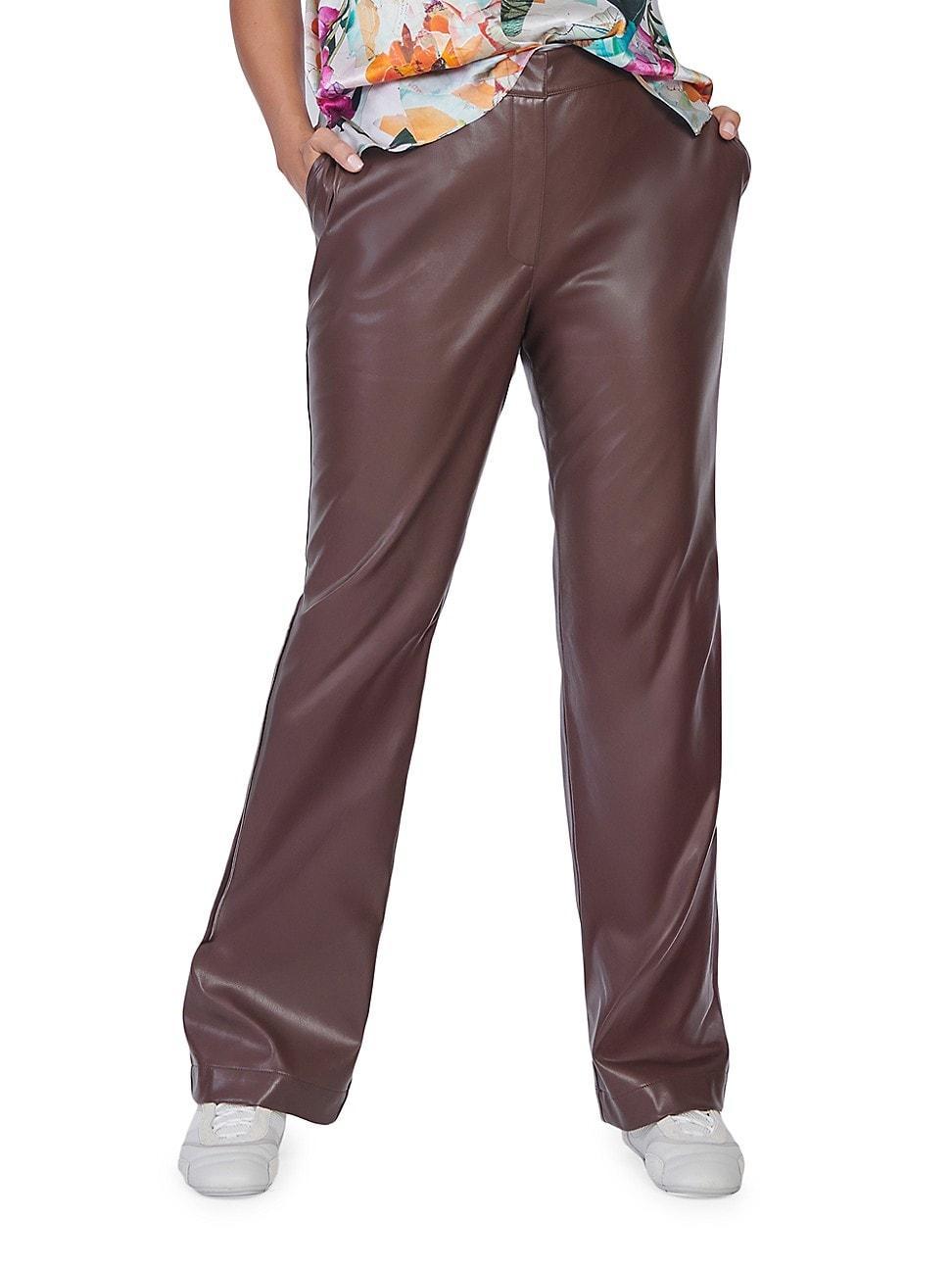 Womens Francesca Faux Leather Pants Product Image