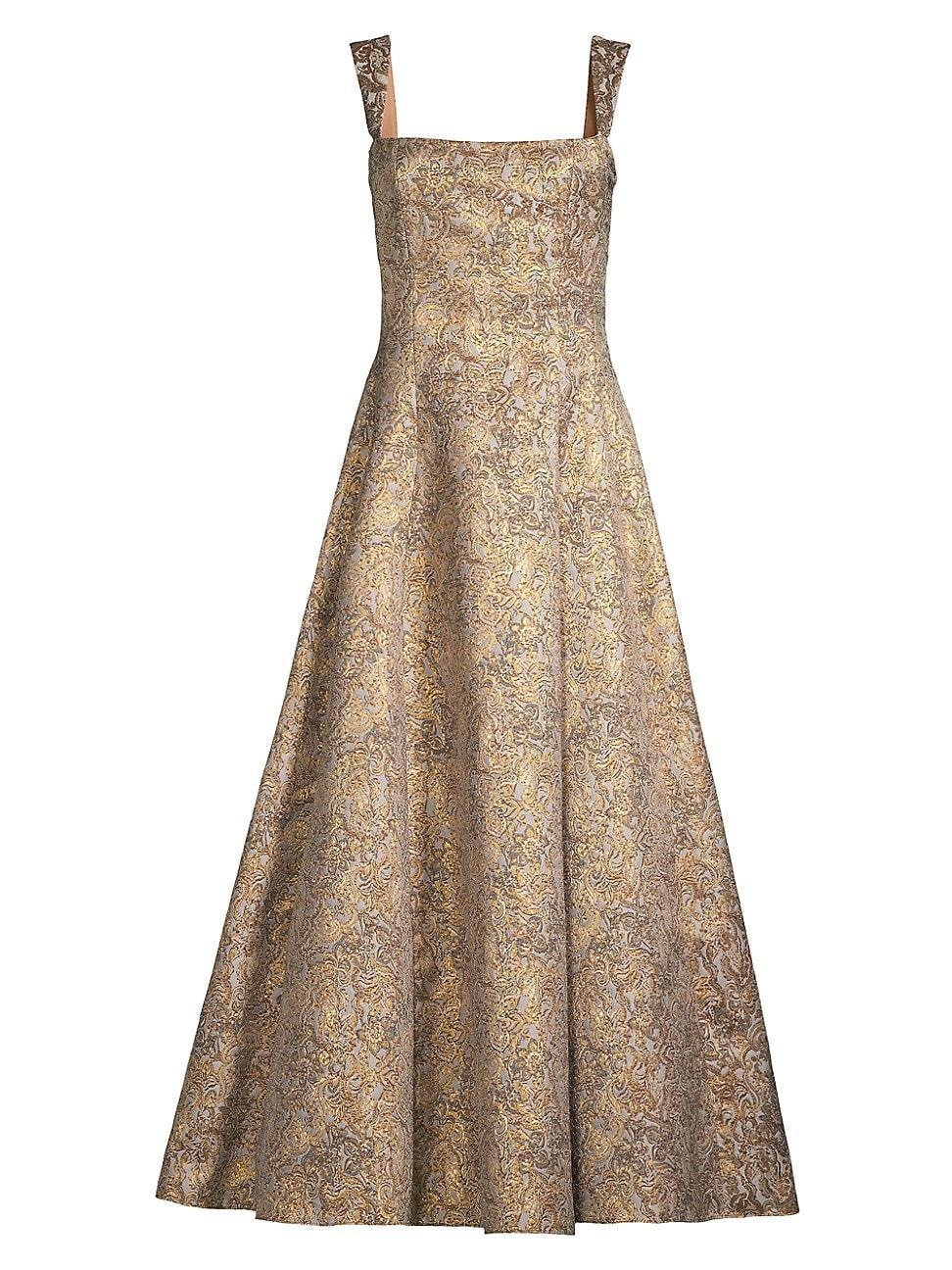 Womens Audrey Metallic Jacquard Gown Product Image