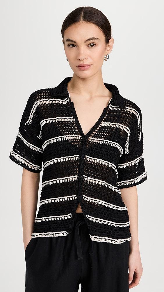 FAITHFULL THE BRAND Gioia Handmade Crochet Shirt | Shopbop Product Image