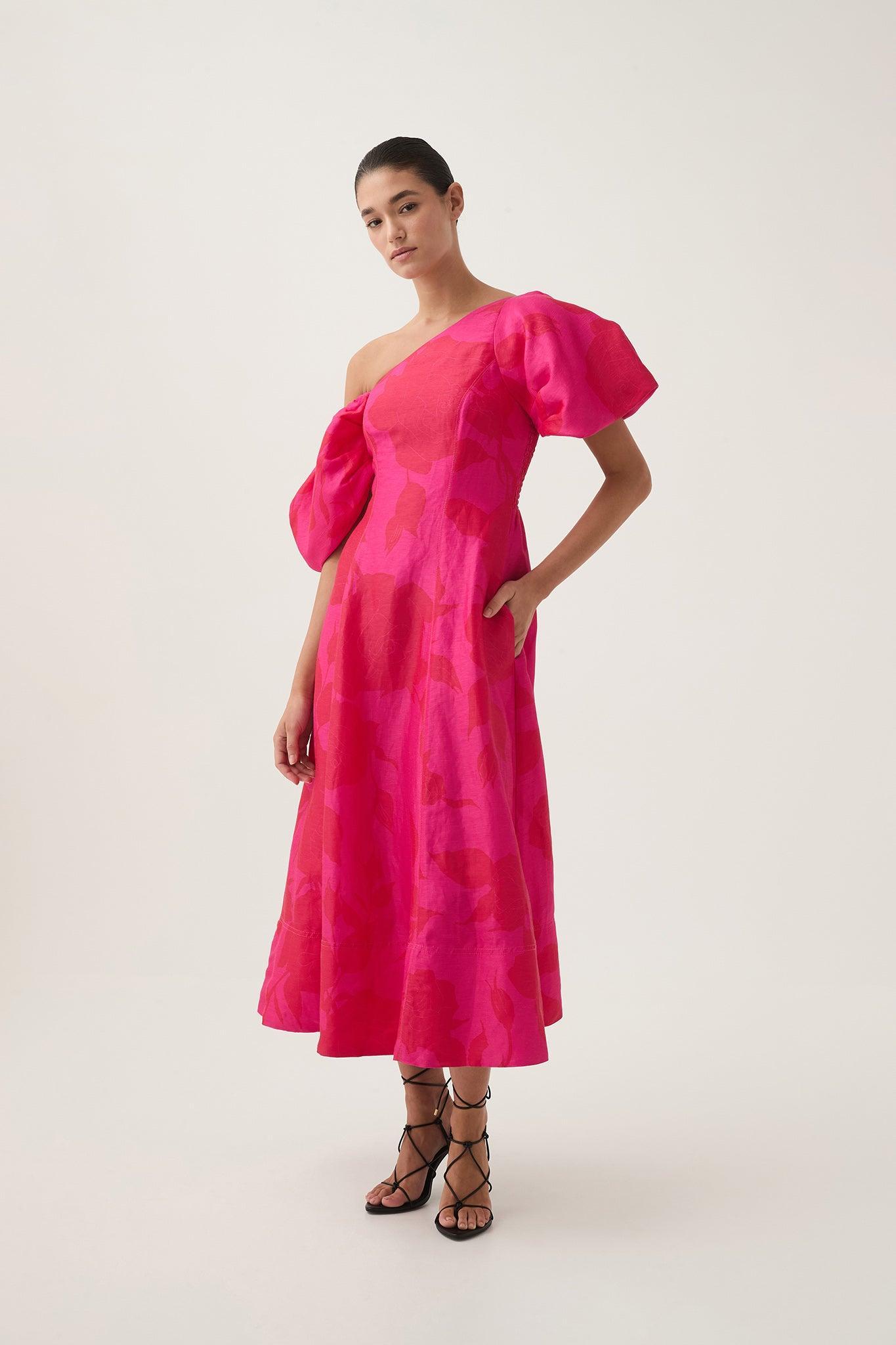 Arista Tulip Sleeve Midi Dress Product Image