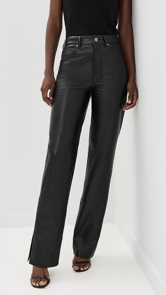 ANINE BING Roy Recycled Leather Pants | Shopbop Product Image