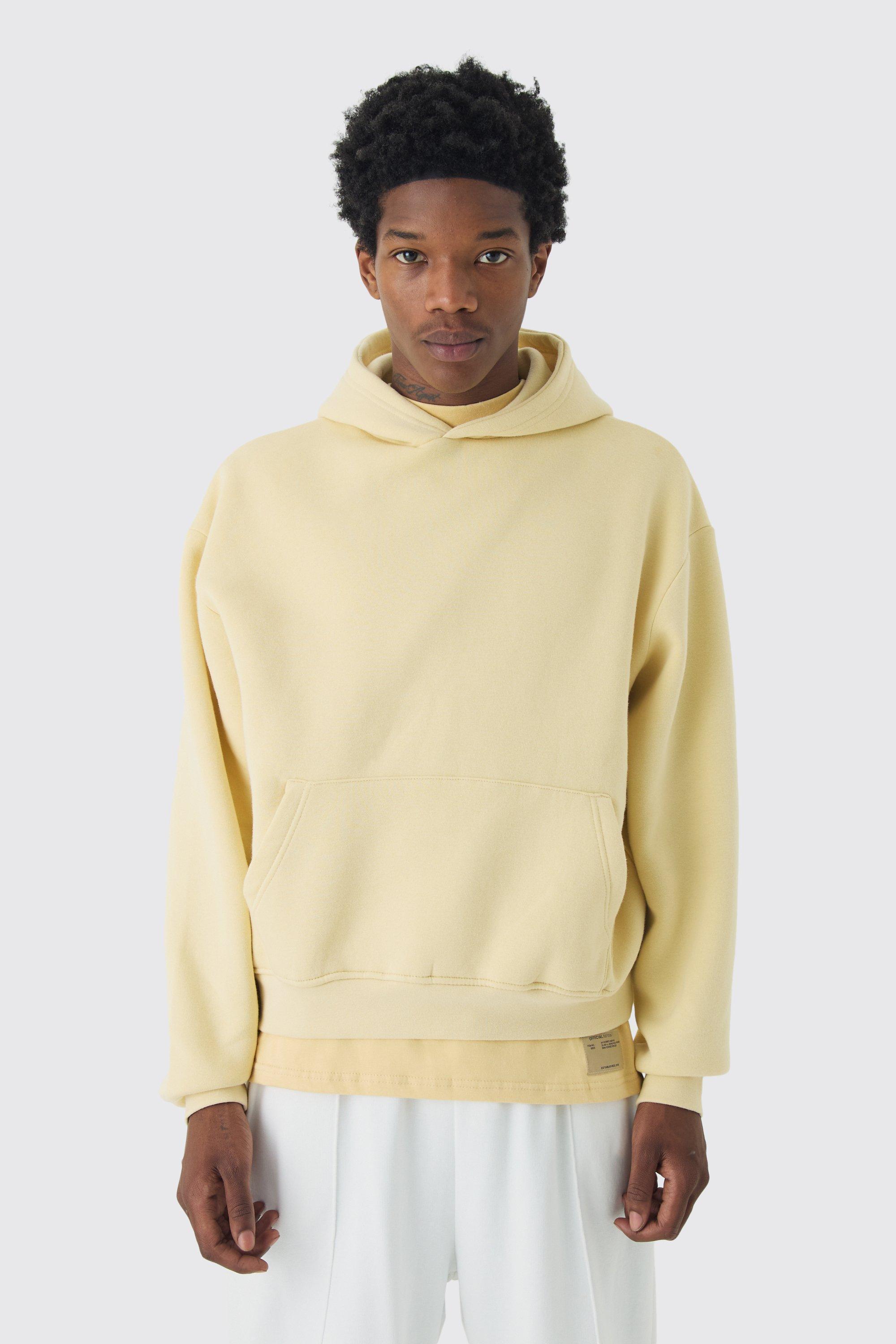 330GSM Oversized Boxy Basic Hoodie | boohooMAN USA Product Image