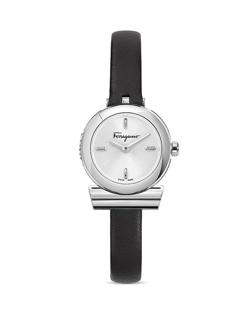 FERRAGAMO Gancino Leather Strap Watch, 22.5mm Product Image