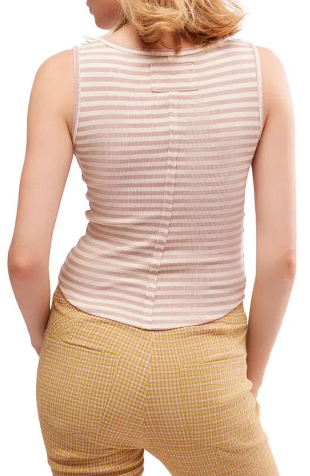 Hummingbird Stripe Rib Tank In Ethera Product Image