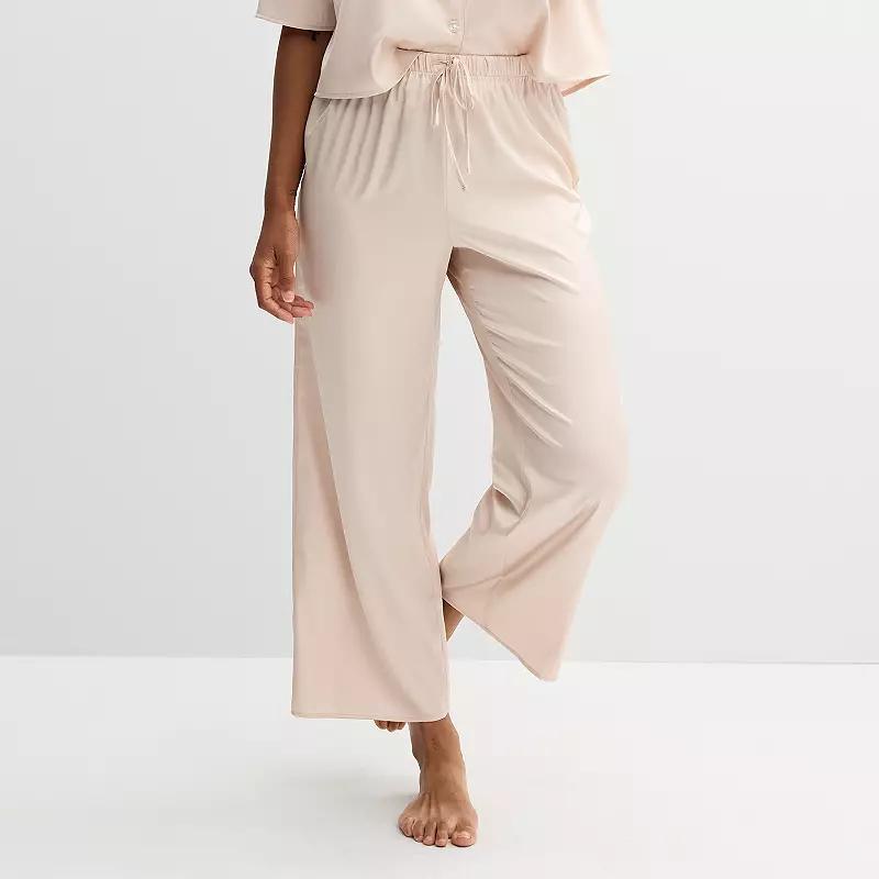 Womens Sonoma Goods For Life Satin Sleep Pants Product Image