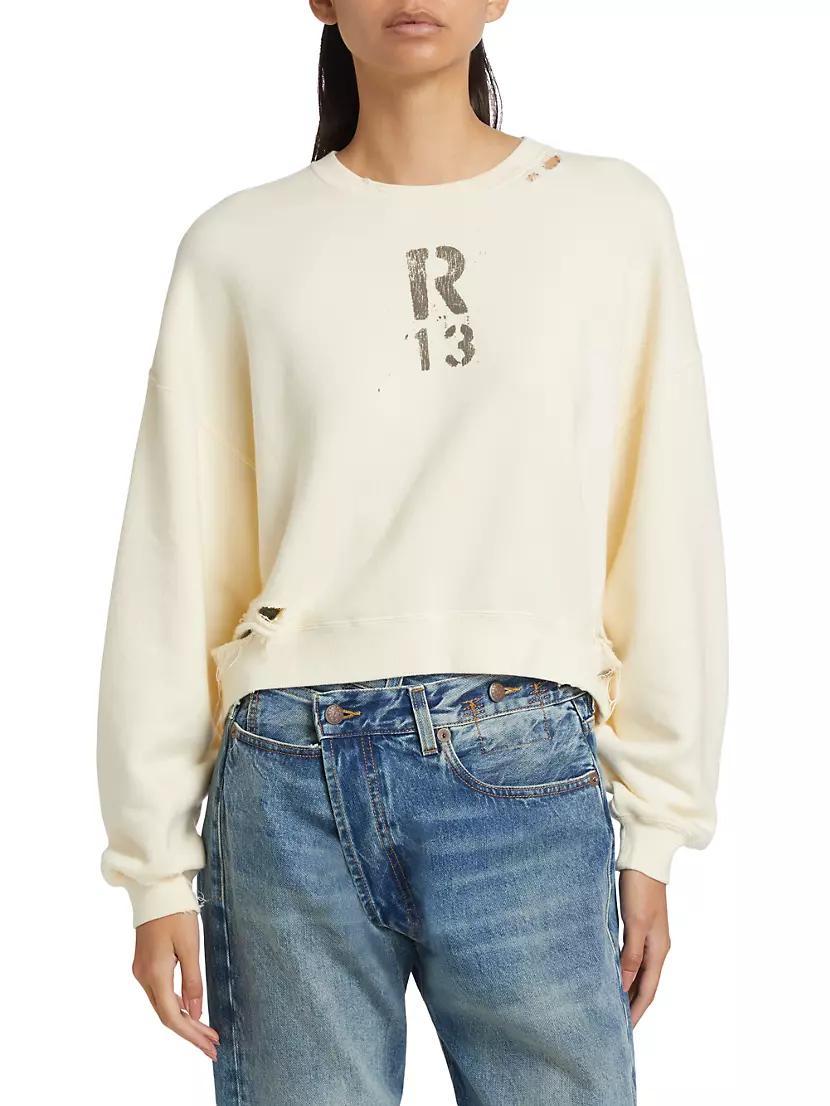 Distressed Crewneck Sweatshirt Product Image