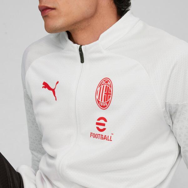 PUMA AC Milan Men's Soccer Training Jacket in Feather Grey/For All Time Red Product Image