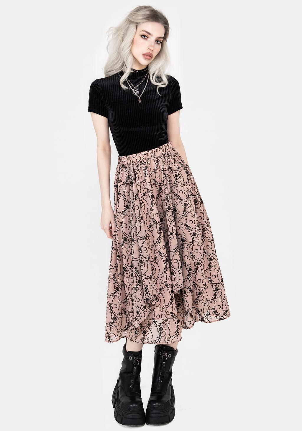 Rosethorn Ruffle Midi Skirt Product Image