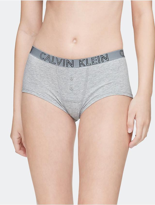 Calvin Klein Womens Ultimate Cotton Boyshort - Grey - L Product Image