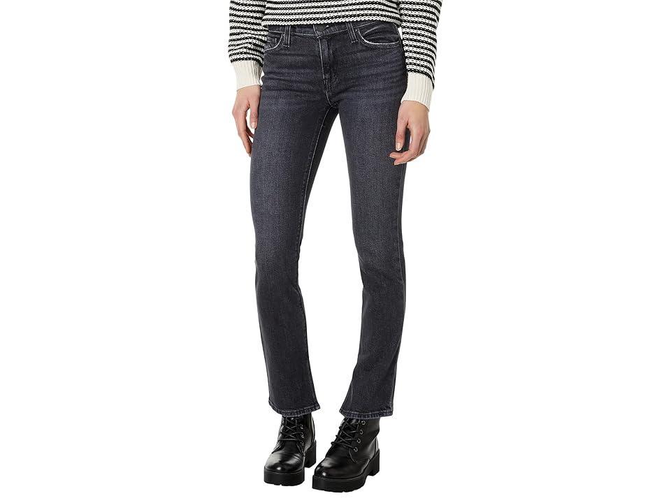 Hudson Jeans Nico Mid-Rise Straight (Inseam Slit) Star (Black Star) Women's Jeans Product Image