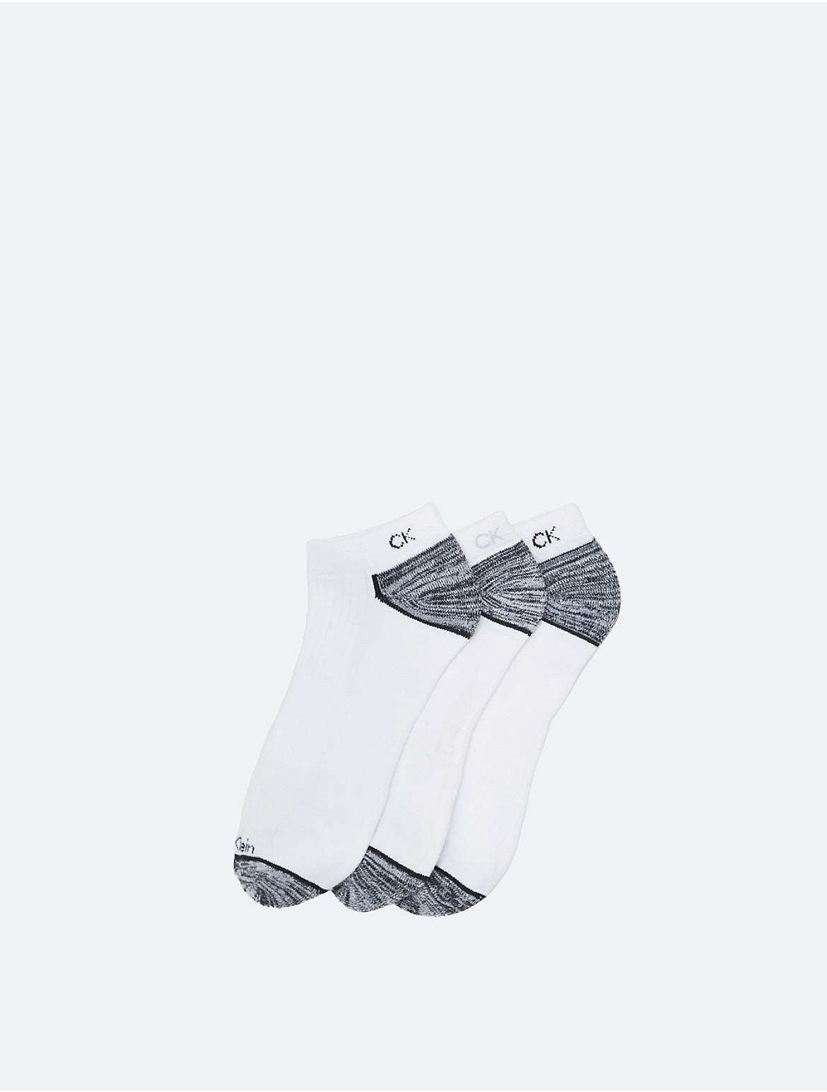 Calvin Klein Men's Performance Microfiber 3-Pack No Show Socks - White Product Image