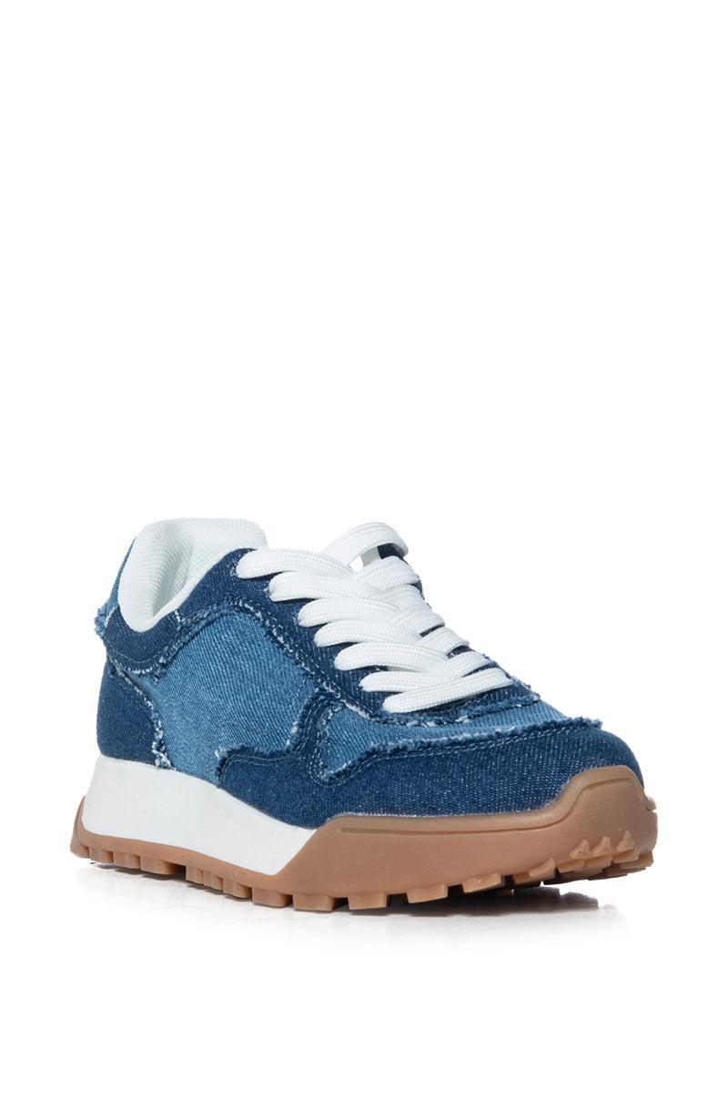 AZALEA WANG HAYNES DENIM SNEAKER Product Image