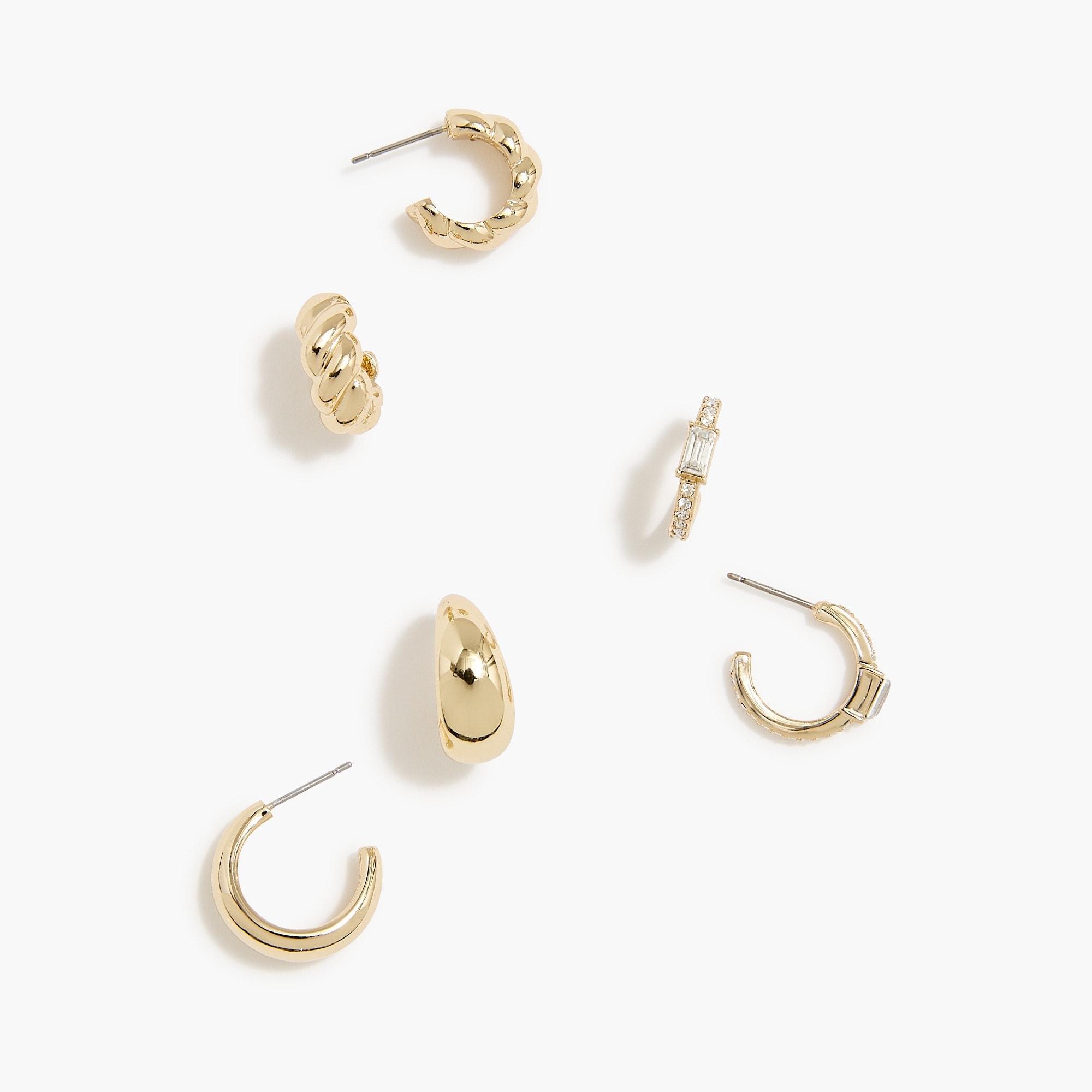 Assorted hoop earrings set-of-three Product Image