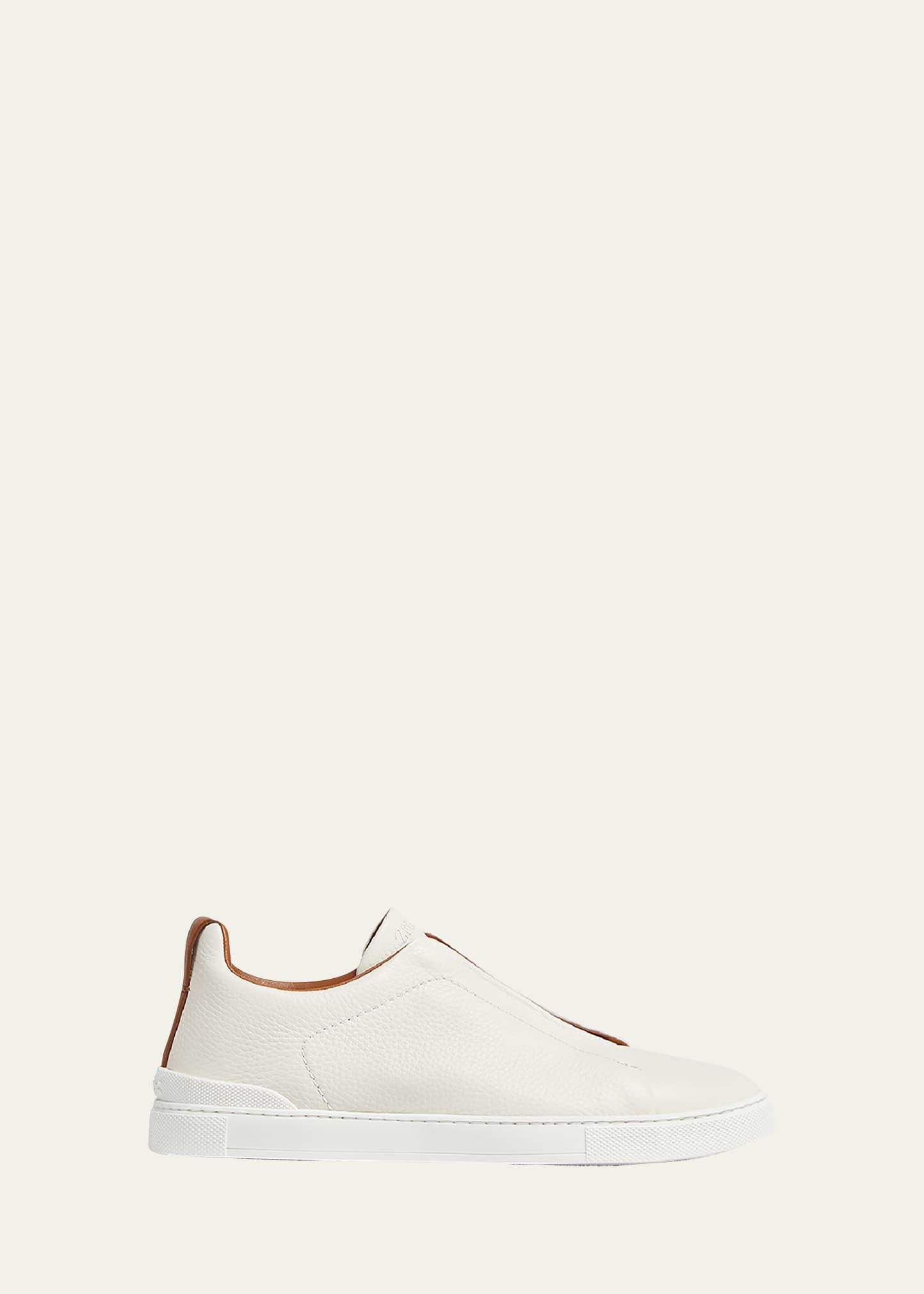 ZEGNA Triple Stitch Deerskin Slip-On Sneaker Product Image