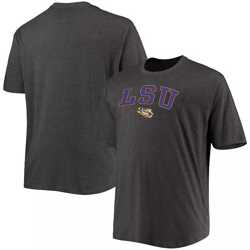 Mens Champion Gray LSU Tigers Big & Tall Arch Over Wordmark T-Shirt Product Image