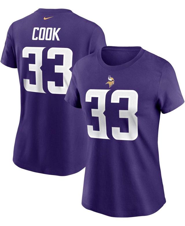 Womens Dalvin Cook Purple Minnesota Vikings Name Number T-shirt Product Image