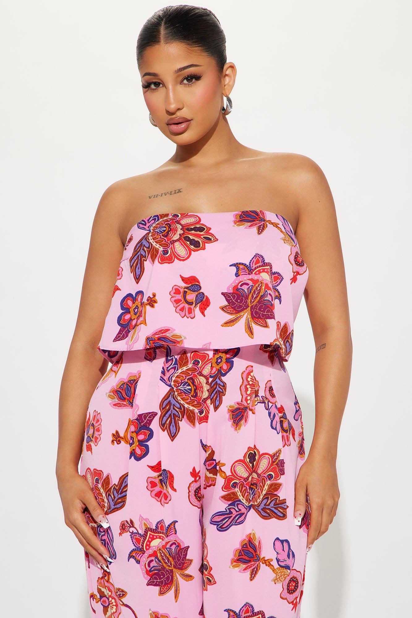 Follow Me Forever Jumpsuit - Pink/combo Product Image