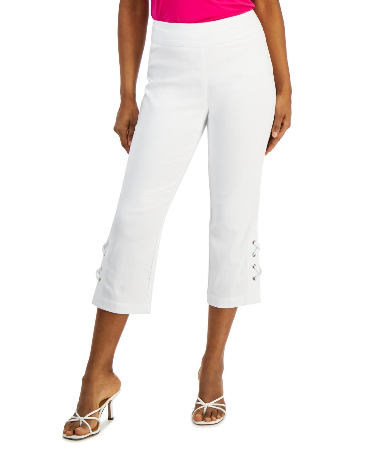 Jm Collection Womens Side Lace-Up Capri Pants, Created for Macys Product Image