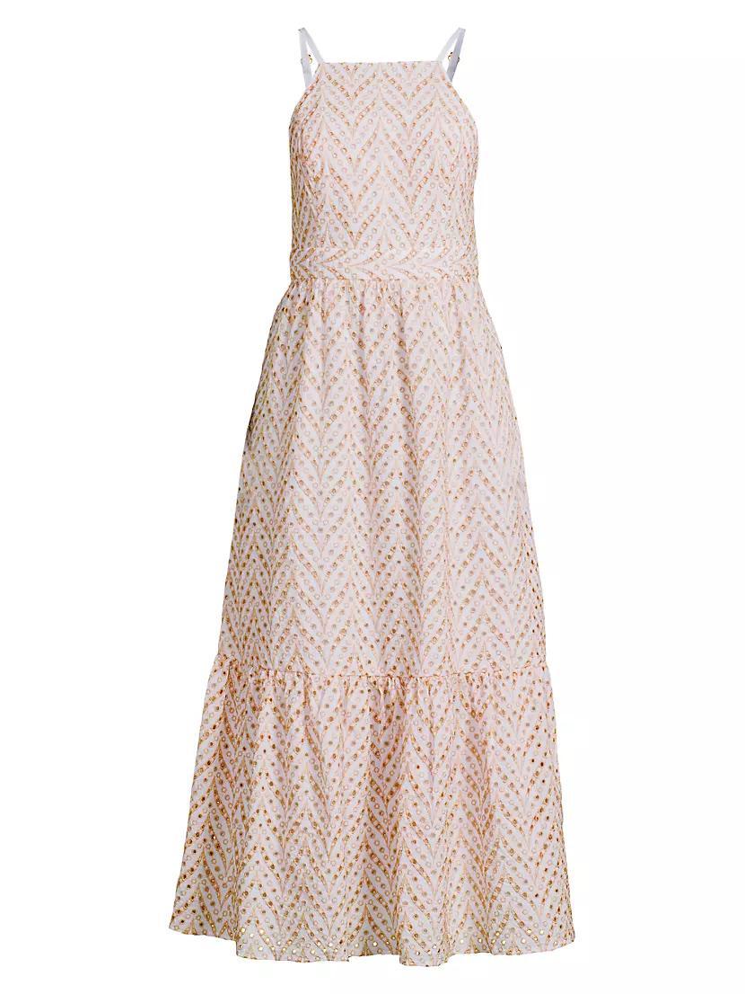 Charlese Eyelet Back Tie Maxi Dress Product Image