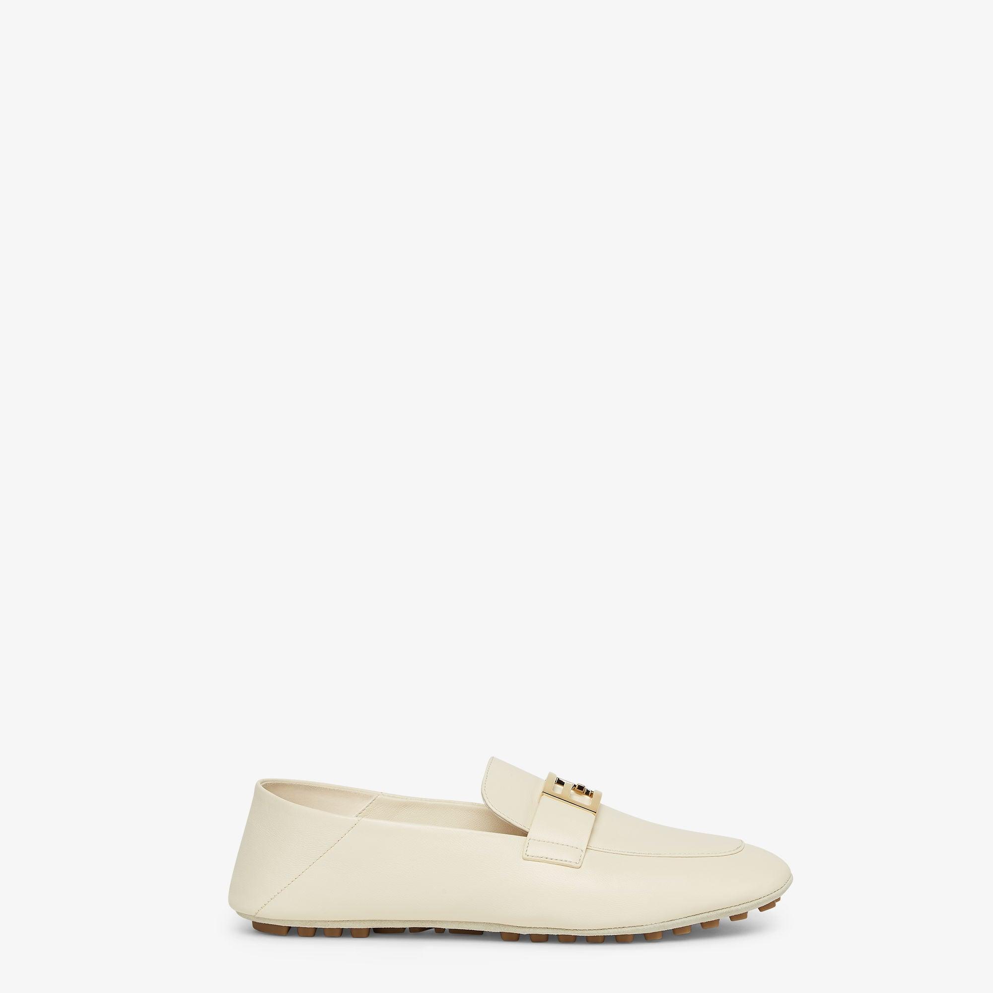 BaguetteWhite leather loafers Product Image