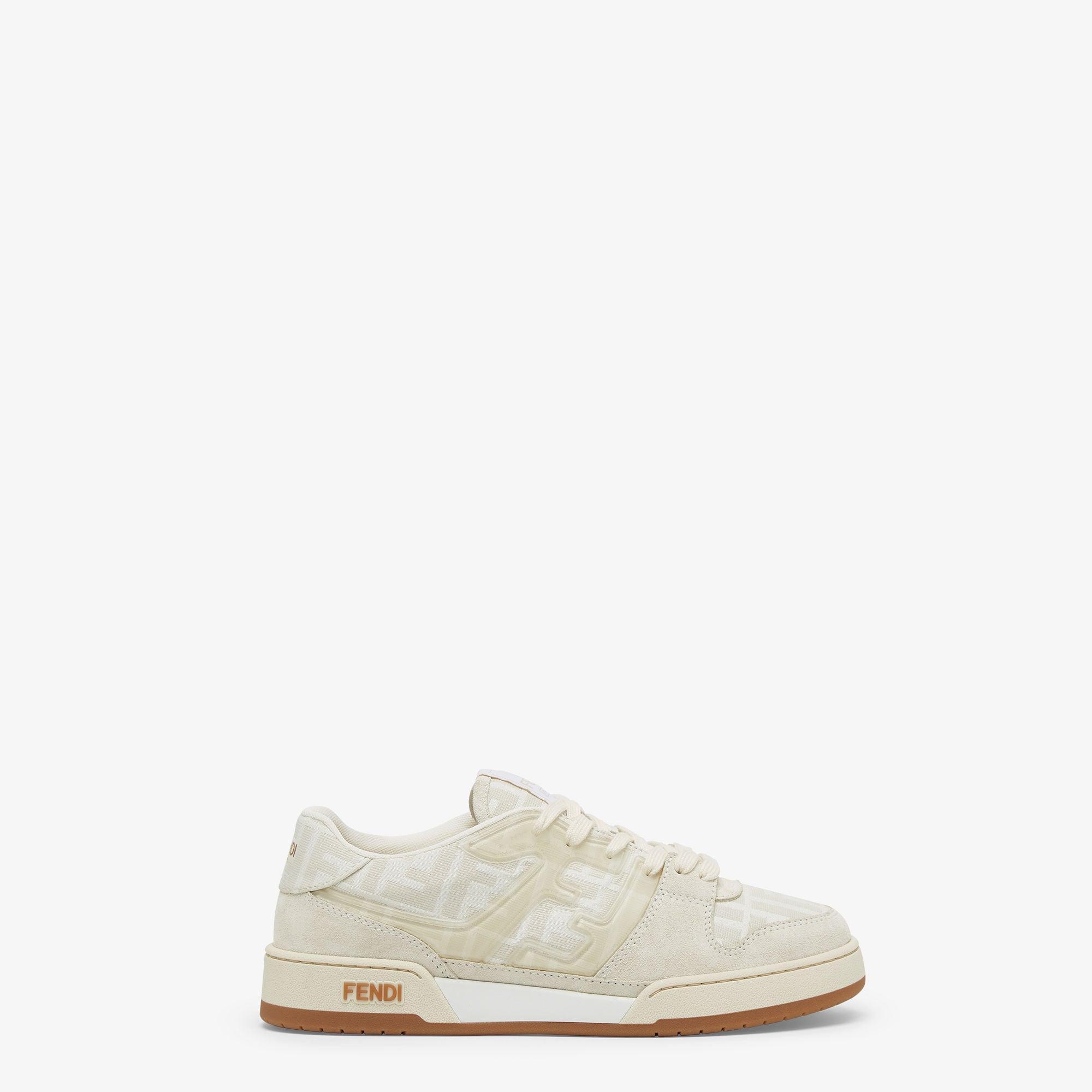 Fendi MatchCanvas low-tops with white suede Product Image