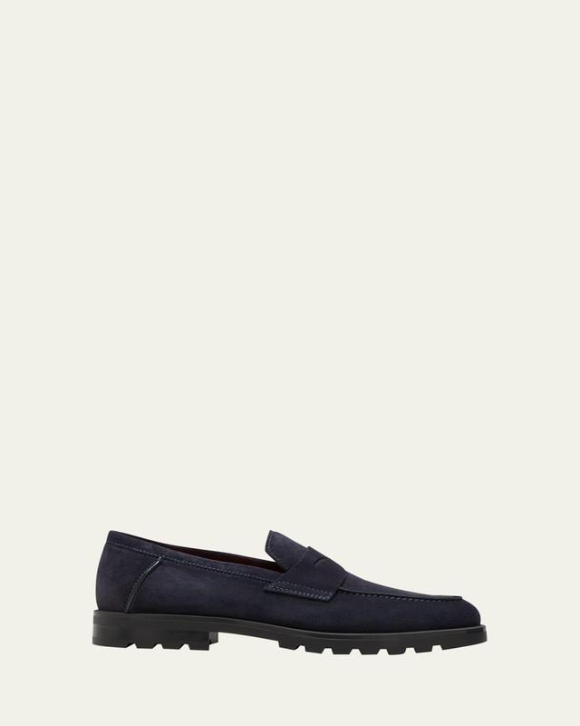 Santoni Mens Detroit Slip On Penny Loafers Product Image