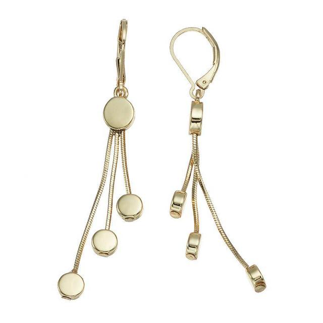 Napier Medallion Drop Earrings, Womens, Gold Product Image