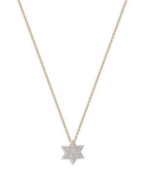 Phillips House 14K Yellow Gold Diamond Infinity Star of David Necklace, 16-18 Product Image