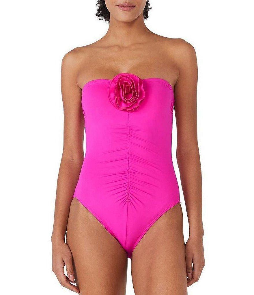 kate spade new york Solid Sweetheart Rosette One Piece Swimsuit Product Image