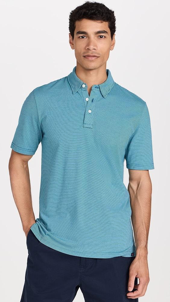 Faherty Short Sleeve Movement Pique Polo | Shopbop Product Image