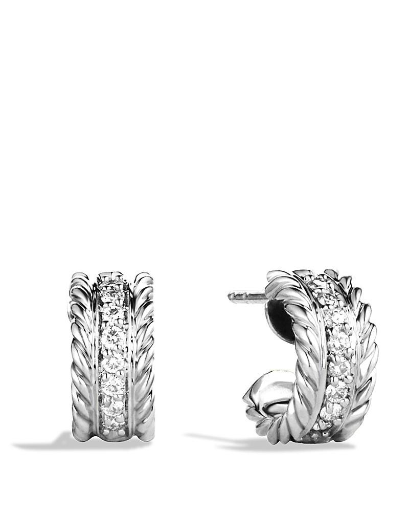 Womens Cable Classics Earrings with Diamonds Product Image