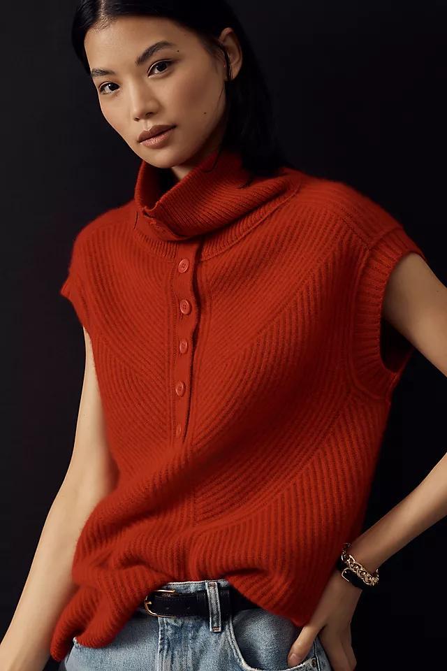 Maeve Short-Sleeve Chunky Cashmere Sweater Product Image