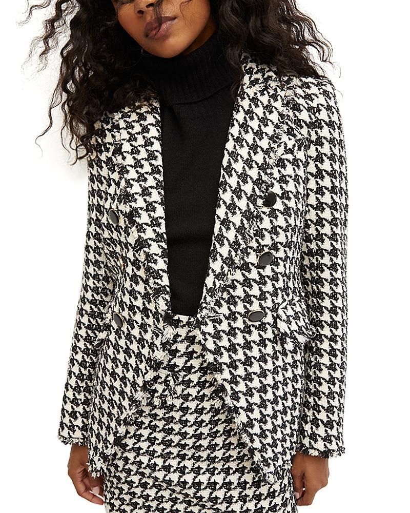 Womens Miller Dickey Houndstooth Tweed Blazer Product Image