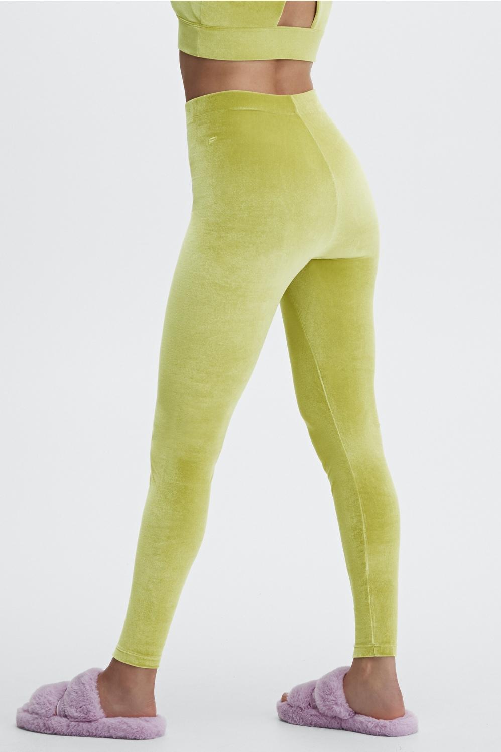 Fabletics Emma Velour Legging Womens green plus Size 4X Product Image