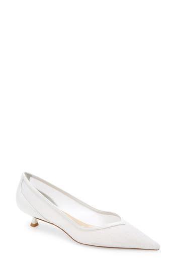 STUART WEITZMAN Eva 35 Pump In White Product Image