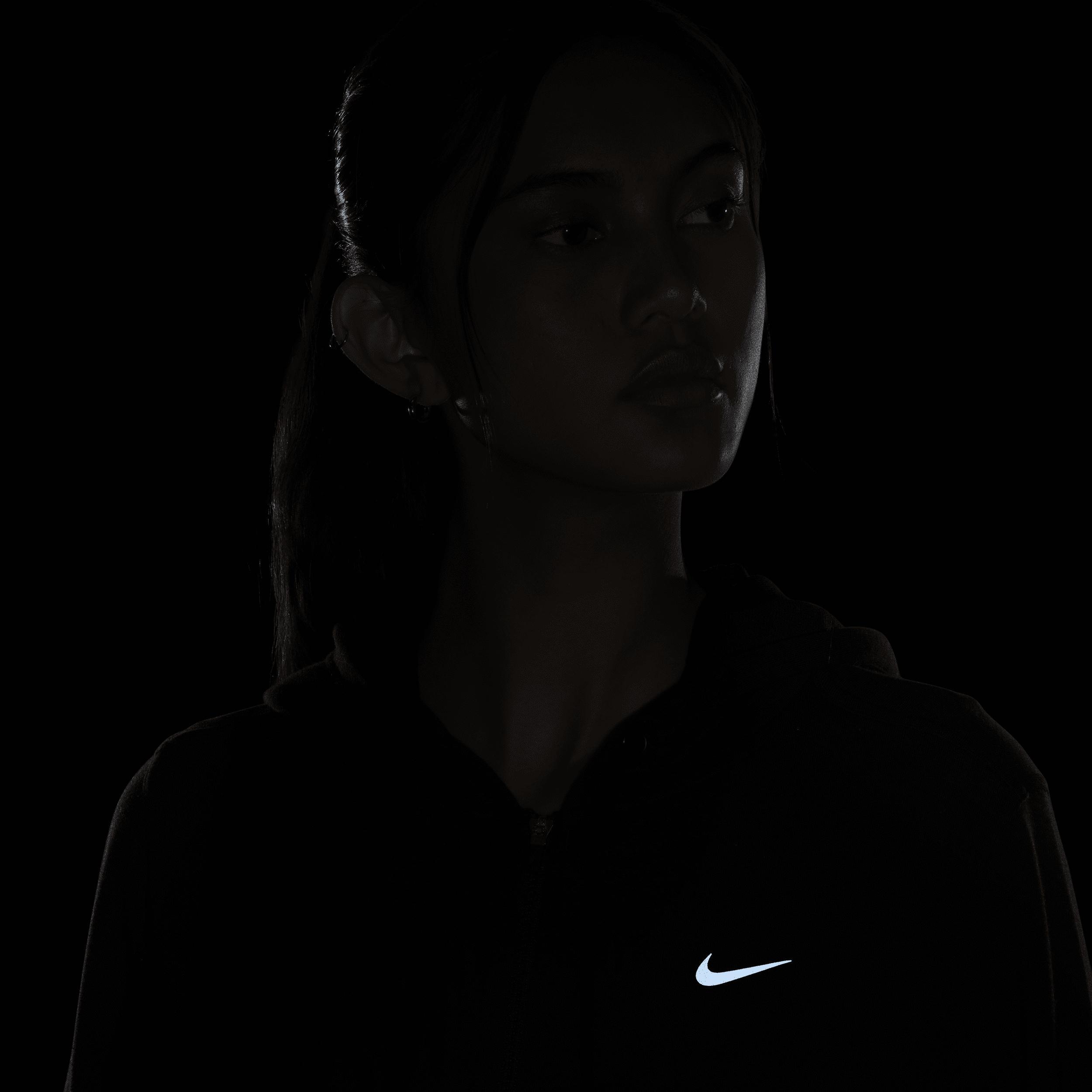 Womens Nike One Dri-FIT Full-Zip Hoodie Grey Product Image