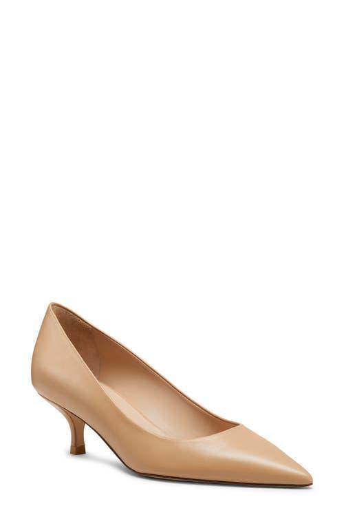 STUART WEITZMAN Stuart Leather Kitten-heel Pumps In Adobe Product Image