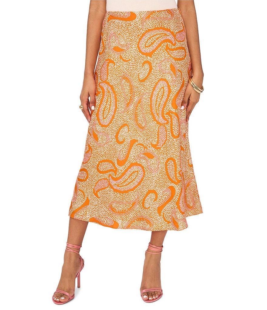 1. STATE Paisley Print Midi Skirt Product Image