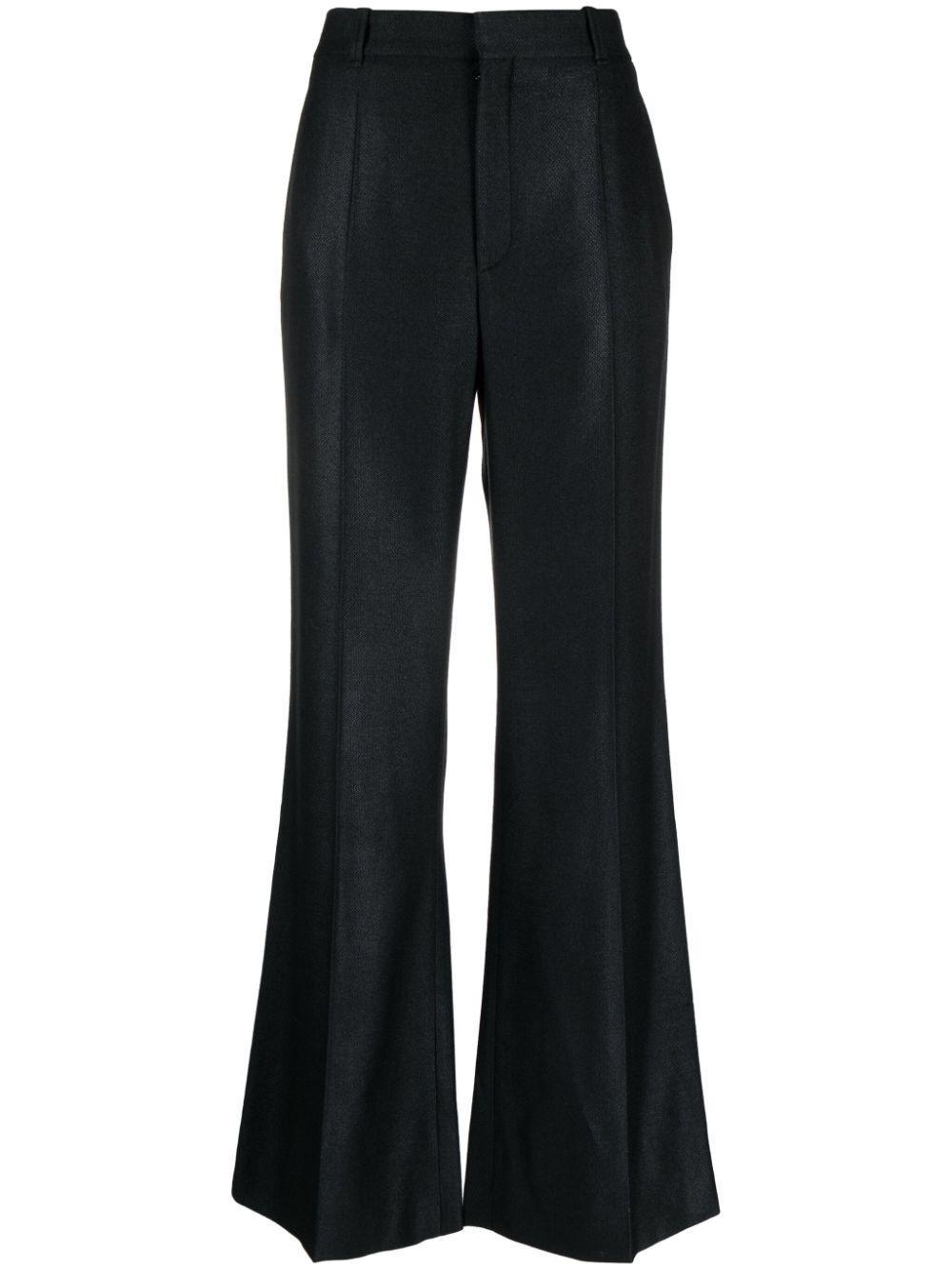 Tailored Flared Trousers In Black Product Image