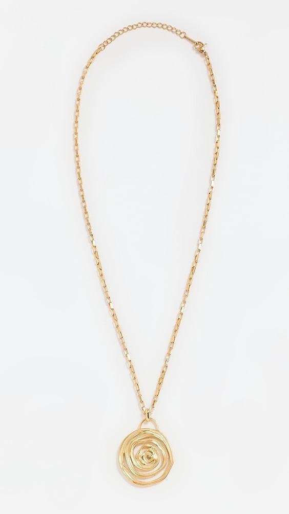 By Adina Eden Solid Webbed Round Pendant Necklace | Shopbop Product Image